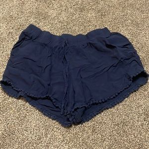 blue flowy shorts